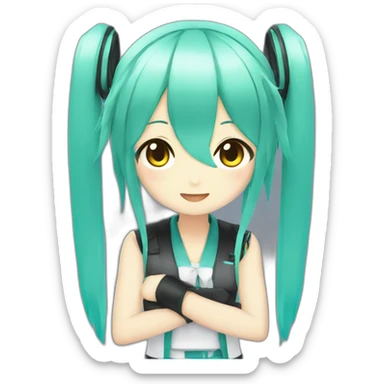 miku from vocaloid sticker
