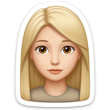 femme cheveux lisses sticker