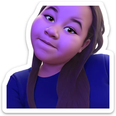 girl with stuffed animal indoors sticker