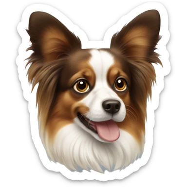 Papillon dog sticker