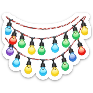 Large chritsmas lights sticker