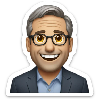Steve carell laughing  sticker