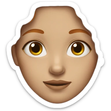 woman with wavy ginger hair, grey eyes sticker