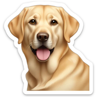 A 8 month old golden labrador sticker