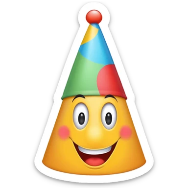 ridiculous birthday hat sticker
