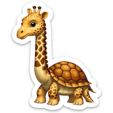 turtle with giraffe neck sticker