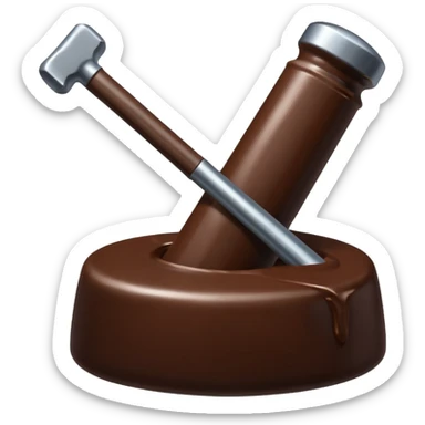 Chocolate Tool like hammer  sticker