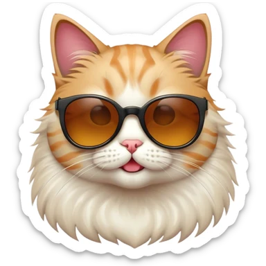 Cat with sunglasses sticker