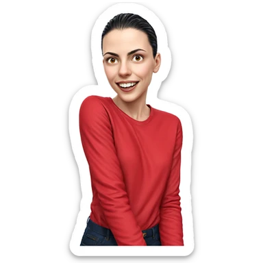 smiling boy in horror theme sticker