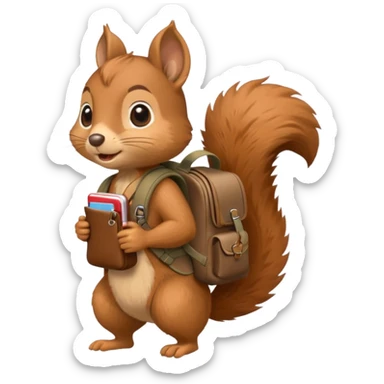 un écureuil campeur sticker