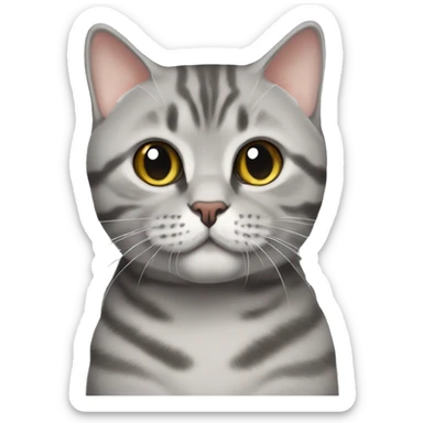 british shorthair in tabby christmas sticker