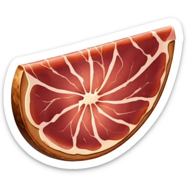Una loncha de jamón ibérico bellota sticker