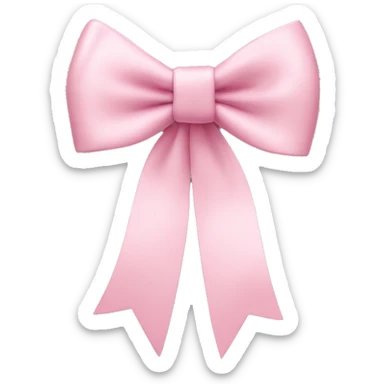light pink bow on light pink bow sticker