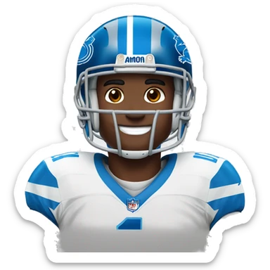Amon-Ra St. Brown Detroit Lions jersey sticker