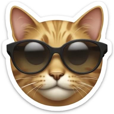 Cat with sunglasses sticker