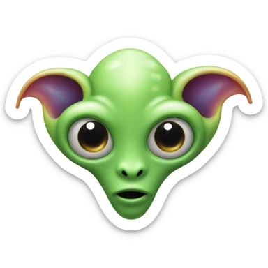 3 headed alien  sticker