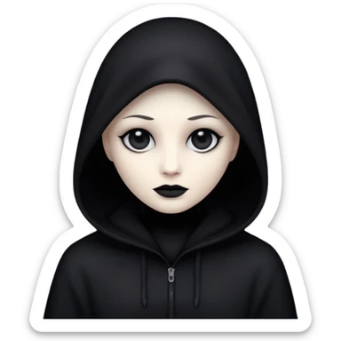 Shadowy figure all blacked out, blackout eyes sticker