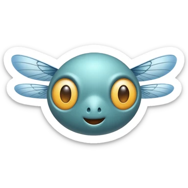 fly with headhpones on sticker