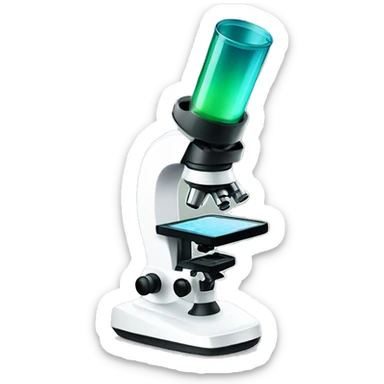 microscope with colorful slide cute sticker