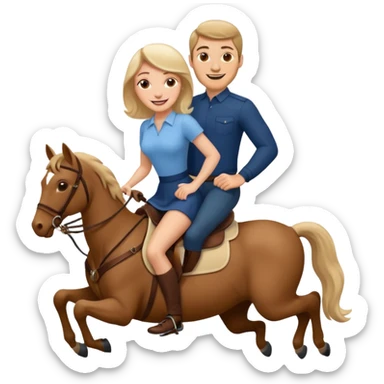a white woman having vaginal sex by riding a man sticker
