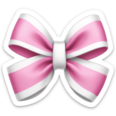 Pink and white bow sticker
