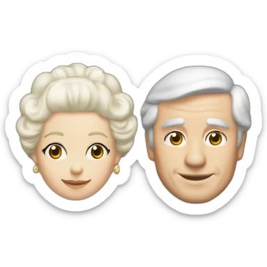 Charles III and Camilla sticker