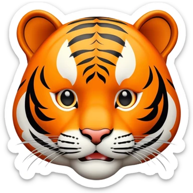 tiger face with LOL speech bubble for Twitch emote sticker