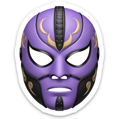 black and lavender luchador mask sticker