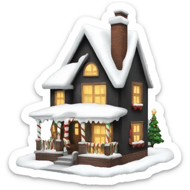 Christmas house sticker