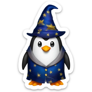 Penguin Wizard sticker