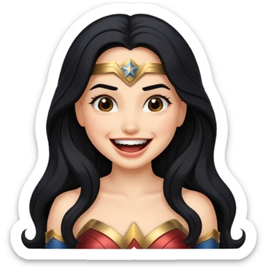 Wonder Woman laughing sticker
