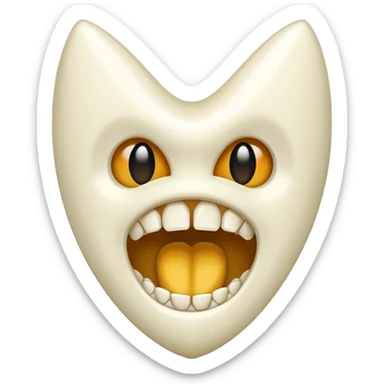 Sharp fang tooth only sticker