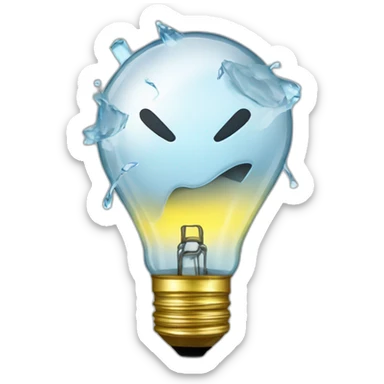 lightbulb shattering sticker