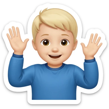 A toddler with a tiny jersey, clapping with adorable enthusiasm sticker