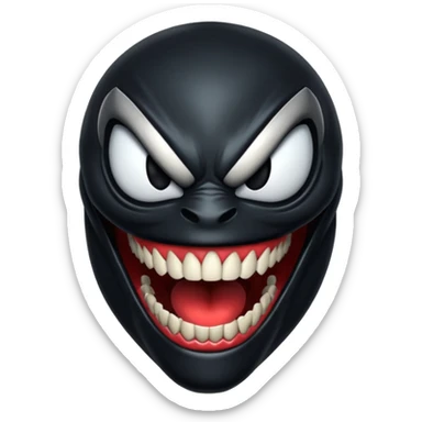 Venom symbiote smiling (smaller) sticker