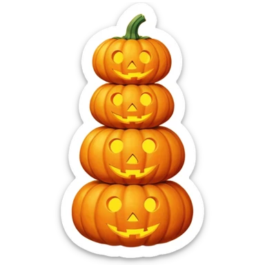 Pumpkin Stack – Three pumpkins stacked like a tower sticker