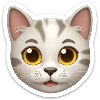 Gato feo sonriendo sticker
