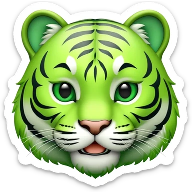 creat my an emoji for a green tiger sticker