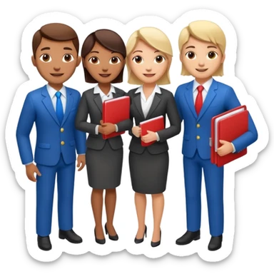 isometric people dressed as realtors sticker