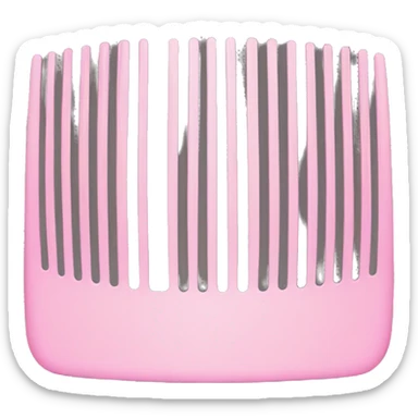 pastel pink round comb sticker