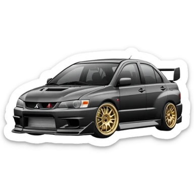 mitsubishi lancer evo stanced sticker
