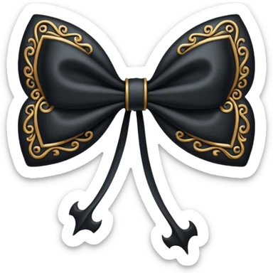 A bow in the style of wicked movie  sticker