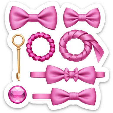 Pink Hair accessories sticker