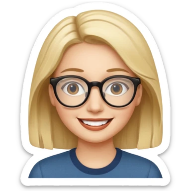 une belle personne avec beaucoup de details, des lunettes  sticker