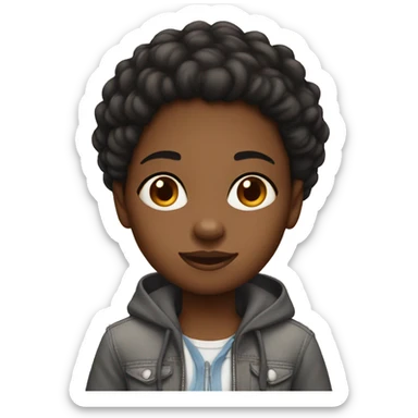 tomboy black girl sticker