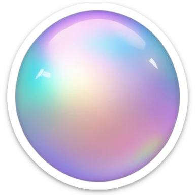 Pastel iridescent orb sticker