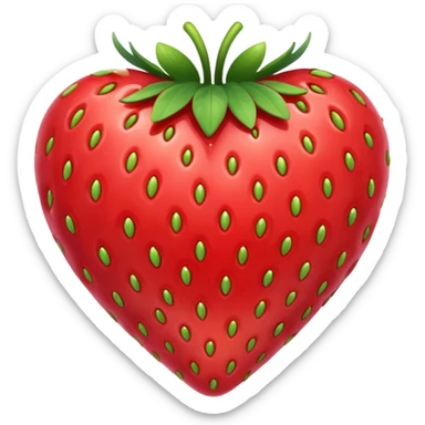 strawberry heart sticker