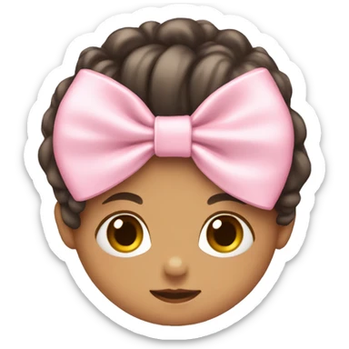 Baby pink bow sticker