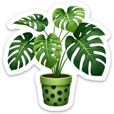 Dalmatian monstera  sticker