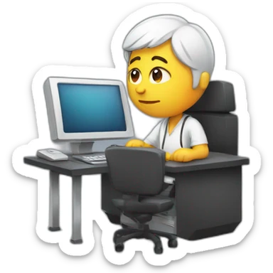 tired computer programmer sticker